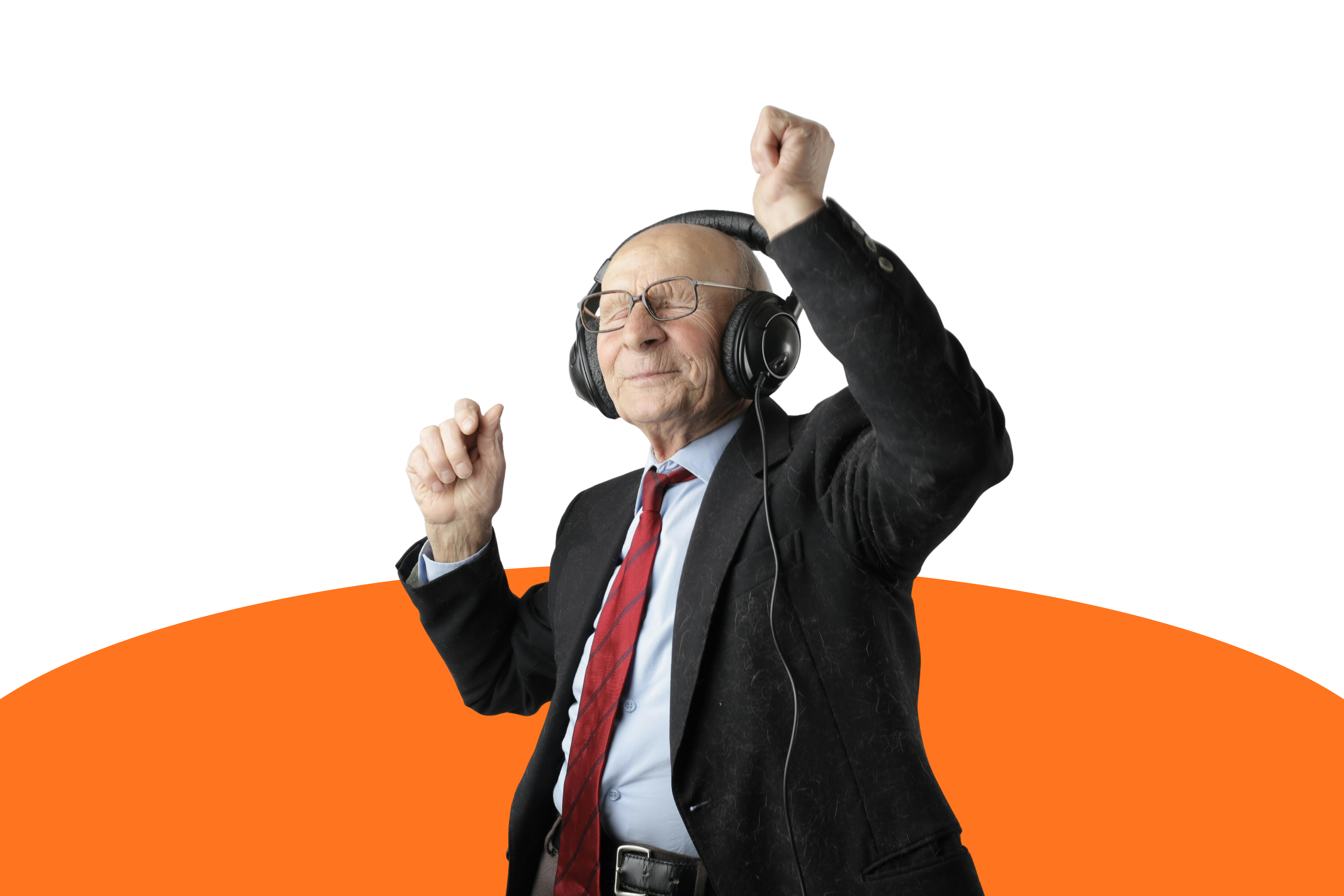 Happy senior enjoying independence — HelloToday daily check-in app features